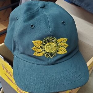 American Spirit Tobacco Company Hat Green Yellow Velcro Adjust NIB